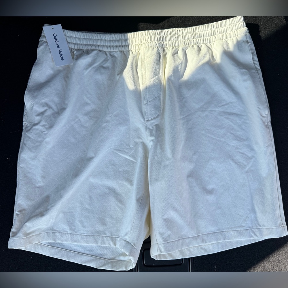 Outdoor Voices 7” RecTrek Shorts - Bone White Size XL
